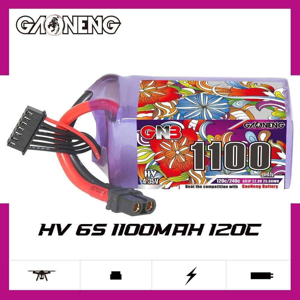 2Pcs GNB 6S Lipo Battery 22.8V - огляд і ціна Rc Helicopter Battery